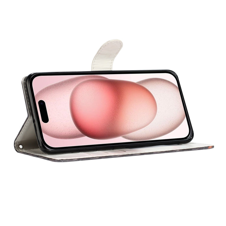 For iPhone 16 Plus 3D Pattern Leather Phone Case(White Cat) - iPhone 16 Plus Cases by PMC TechLife | Online Shopping South Africa | PMC TechLife | Buy Now Pay Later Mobicred
