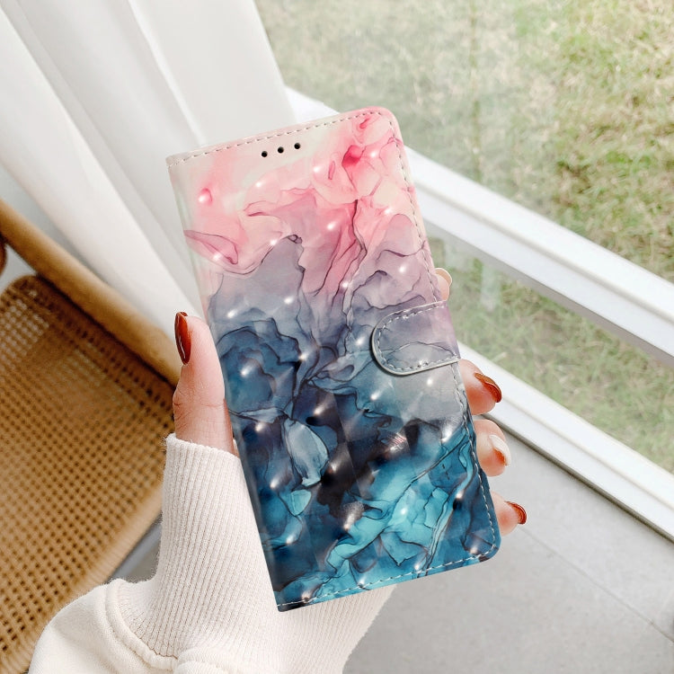 For iPhone 16 Pro Max 3D Pattern Leather Phone Case(3D Pink Blue Marble) - iPhone 16 Pro Max Cases by PMC TechLife | Online Shopping South Africa | PMC TechLife | Buy Now Pay Later Mobicred