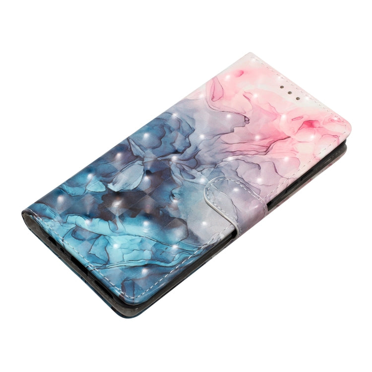 For Motorola Edge 2024 3D Pattern Leather Phone Case(3D Pink Blue Marble) - Motorola Cases by PMC Jewellery | Online Shopping South Africa | PMC Jewellery | Buy Now Pay Later Mobicred
