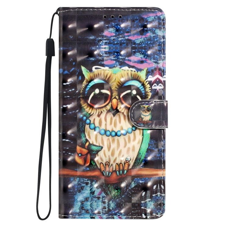 For Motorola Moto G Play 2024 3D Pattern Leather Phone Case(Big-eyed owl) - Motorola Cases by PMC Jewellery | Online Shopping South Africa | PMC Jewellery | Buy Now Pay Later Mobicred