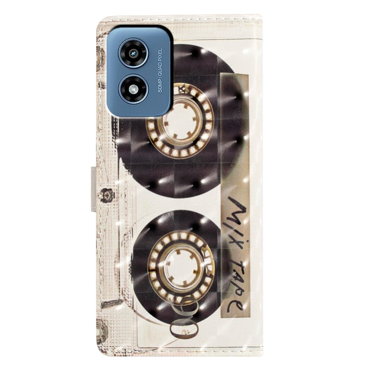 For Motorola Moto G Play 2024 3D Pattern Leather Phone Case(Tape) - Motorola Cases by PMC Jewellery | Online Shopping South Africa | PMC Jewellery | Buy Now Pay Later Mobicred