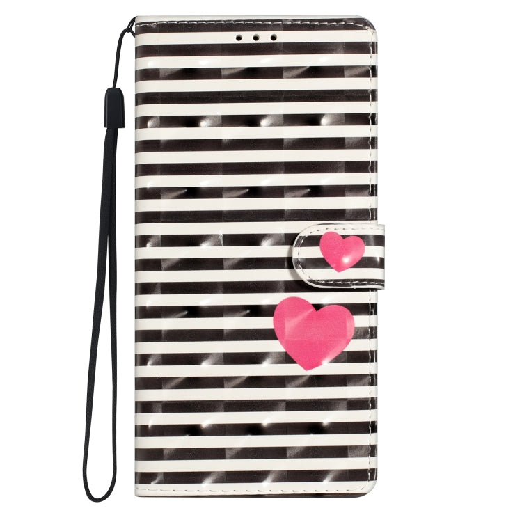 For Motorola Moto G Stylus 5G 2024 3D Pattern Leather Phone Case(Striped Heart) - Motorola Cases by PMC Jewellery | Online Shopping South Africa | PMC Jewellery | Buy Now Pay Later Mobicred