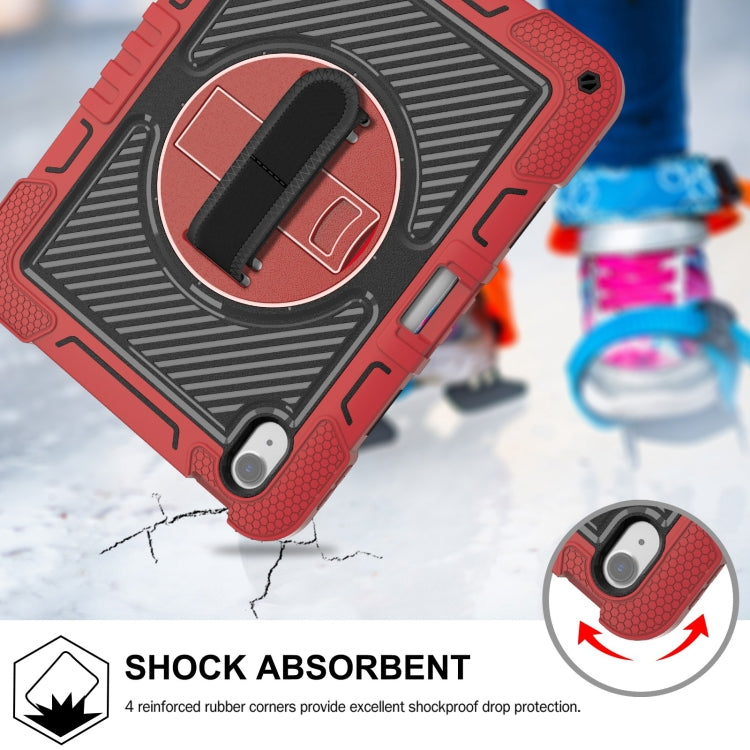 For iPad Air 11 2024 / Air 2022 10.9 360 Degree Rotation PC Contrast Silicone Tablet Case(Red + Black) - iPad Air 11 2024 Cases by PMC TechLife | Online Shopping South Africa | PMC TechLife | Buy Now Pay Later Mobicred