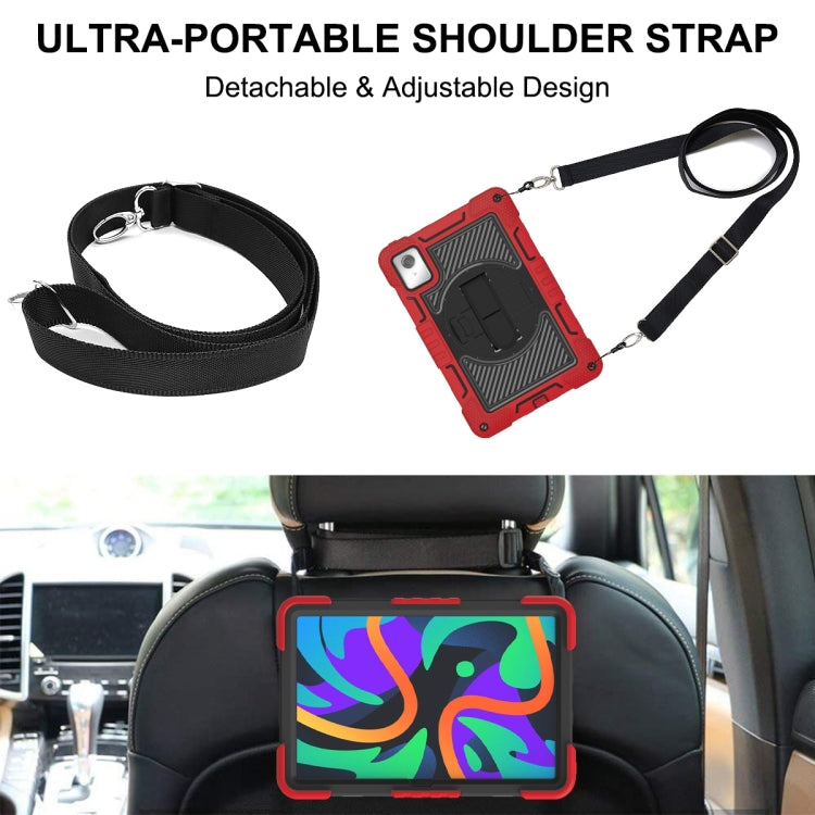 For Lenovo Tab M11 / Xiaoxin Pad 11 2024 360 Degree Rotation PC Contrast Silicone Tablet Case(Red + Black) - Lenovo by PMC Jewellery | Online Shopping South Africa | PMC Jewellery | Buy Now Pay Later Mobicred