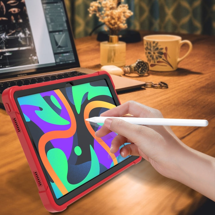 For Lenovo Tab M11 / Xiaoxin Pad 11 2024 Shockproof Silicone Hybrid PC Tablet Case with Holder(Black + Red) - Lenovo by PMC TechLife | Online Shopping South Africa | PMC TechLife | Buy Now Pay Later Mobicred