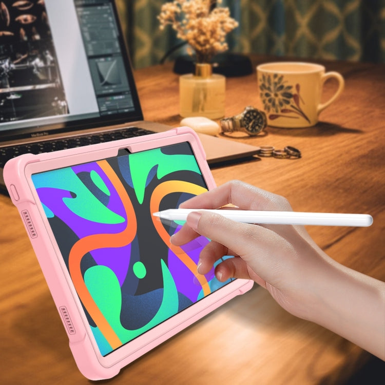 For Lenovo Tab M11 / Xiaoxin Pad 11 2024 Shockproof Silicone Hybrid PC Tablet Case with Holder(Rose Gold) - free shipping - PMC TechLife - Order now!