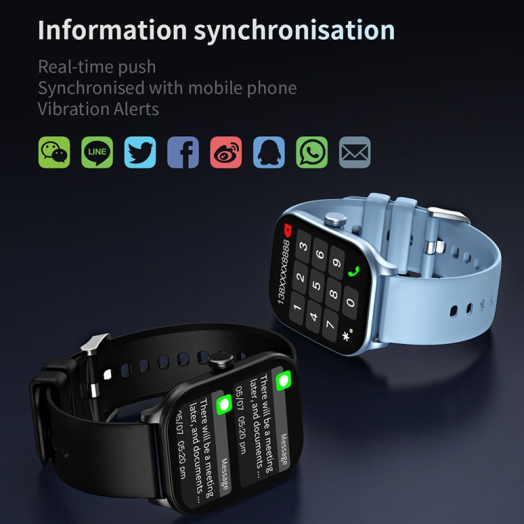 CY900 2.1 inch HD Square Screen Smart Watch, Supports Bluetooth Call / Health Monitoring(Black) - Smart Watches by PMC TechLife | Online Shopping South Africa | PMC TechLife | Buy Now Pay Later Mobicred