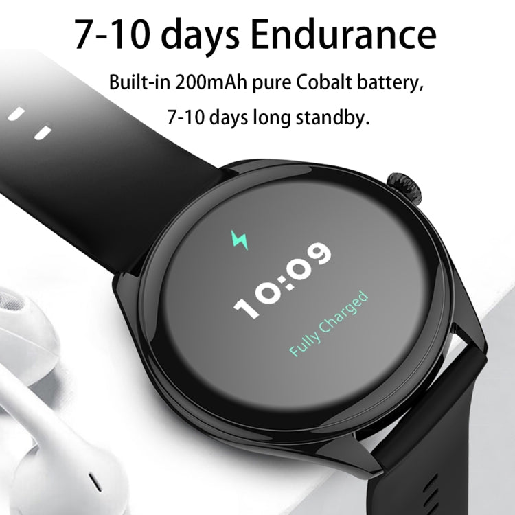 MT55 1.43 inch AMOLED HD Screen Ultra-thin Smart Call Health Watch, Leather Strap(Silver Brown) - Smart Watches by PMC TechLife | Online Shopping South Africa | PMC TechLife | Buy Now Pay Later Mobicred