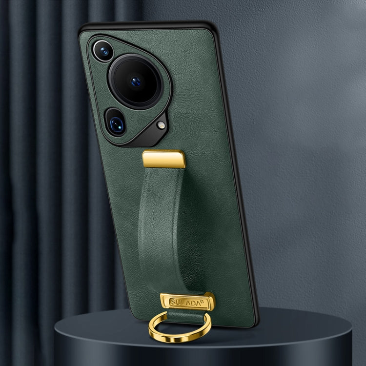 For Huawei Pura 70 Ultra SULADA PC Hybrid Leather Texture Skin Feel Shockproof Phone Case(Green) - free shipping - PMC Jewellery - Order now!