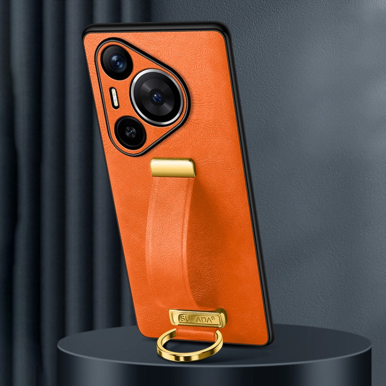 For Huawei Pura 70 Pro / 70 Pro+ SULADA PC Hybrid Leather Texture Skin Feel Shockproof Phone Case(Orange) - free shipping - PMC Jewellery - Order now!