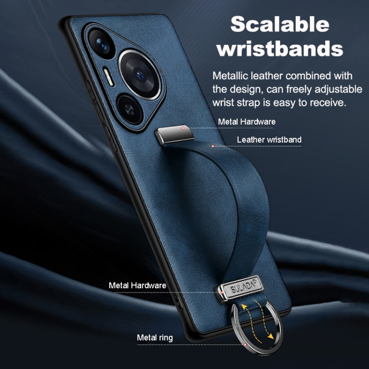 For Huawei Pura 70 SULADA PC Hybrid Leather Texture Skin Feel Shockproof Phone Case(Brown) - free shipping - PMC Jewellery - Order now!