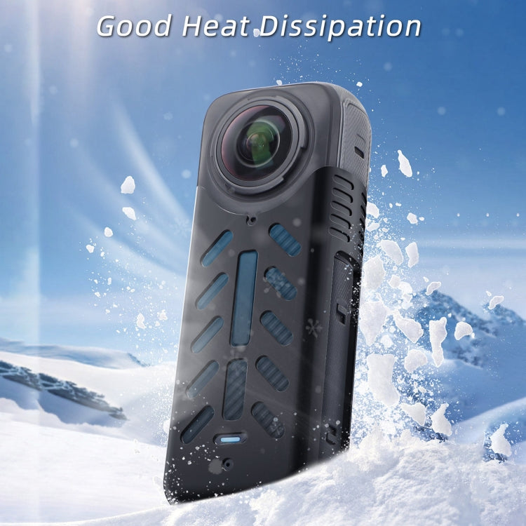 For Insta360 X4 Sunnylife Silicone Shockproof Case Lens Cover(Black) - Case & Bags by Sunnylife | Online Shopping South Africa | PMC TechLife | Buy Now Pay Later Mobicred