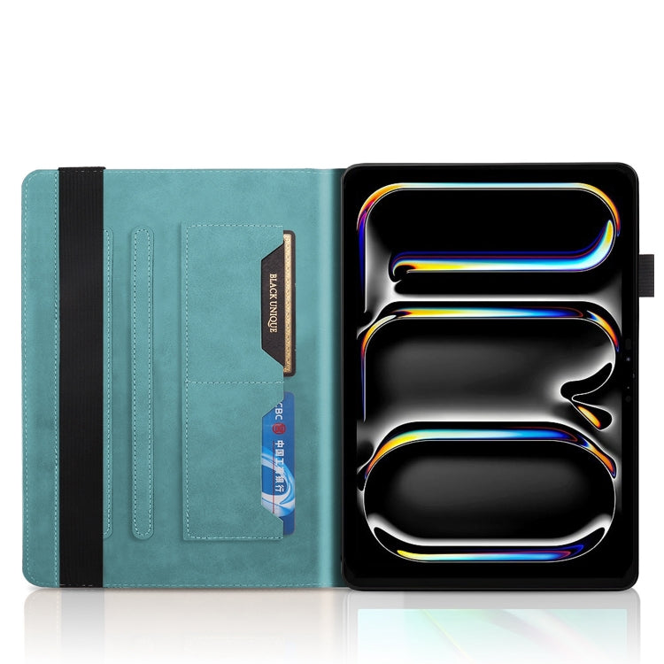 For iPad Pro 13 2024 Tree Life Series Embossed Smart Leather Tablet Case(Lake Blue) - iPad Pro 13 2024 Cases by PMC TechLife | Online Shopping South Africa | PMC TechLife | Buy Now Pay Later Mobicred