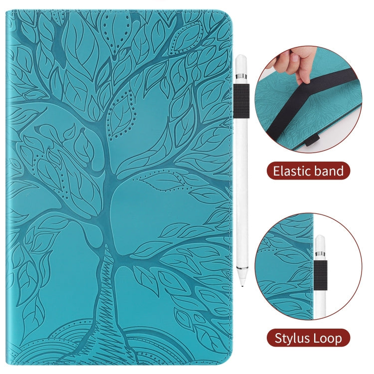 For iPad Pro 13 2024 Tree Life Series Embossed Smart Leather Tablet Case(Lake Blue) - iPad Pro 13 2024 Cases by PMC TechLife | Online Shopping South Africa | PMC TechLife | Buy Now Pay Later Mobicred