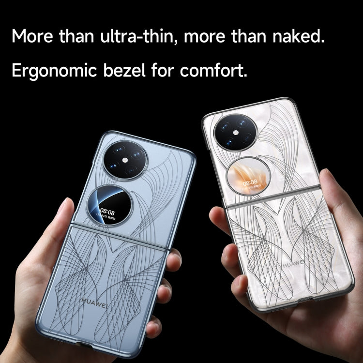 For Huawei Pocket 2 SULADA Electroplated Laser Engraving Texture PC Phone Case(Black) - Huawei Cases by SULADA | Online Shopping South Africa | PMC TechLife | Buy Now Pay Later Mobicred