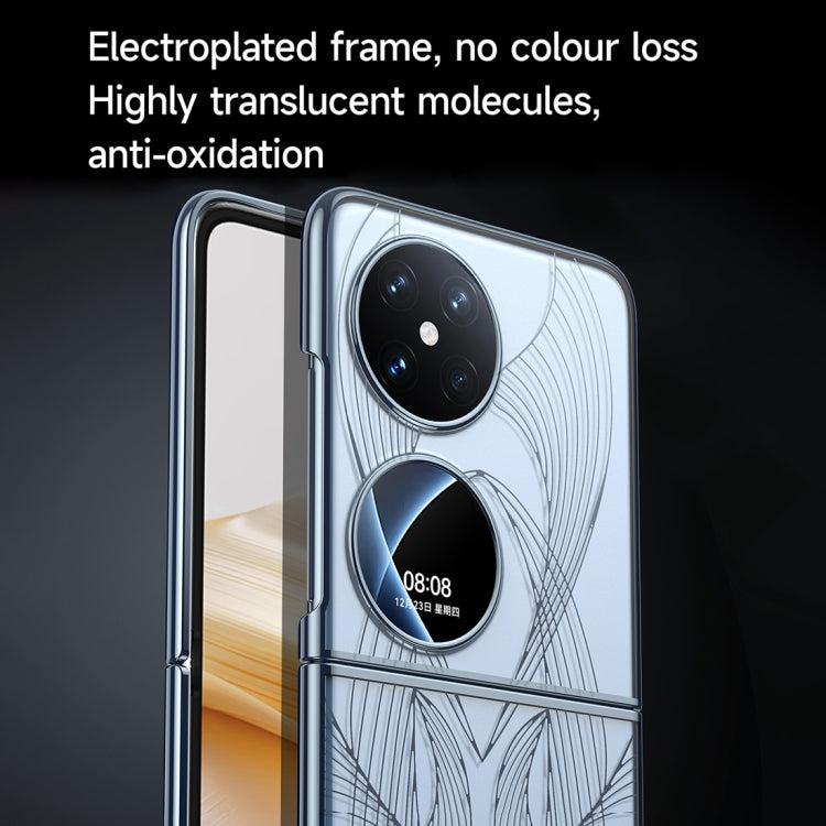 For Huawei Pocket 2 SULADA Electroplated Laser Engraving Texture PC Phone Case(Black) - Huawei Cases by SULADA | Online Shopping South Africa | PMC TechLife | Buy Now Pay Later Mobicred