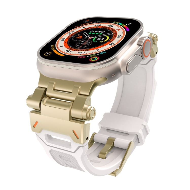 For Apple Watch SE 2023 44mm Stainless Steel Connector TPU Watch Band(Gold Starlight) - free shipping - PMC TechLife - Order now!
