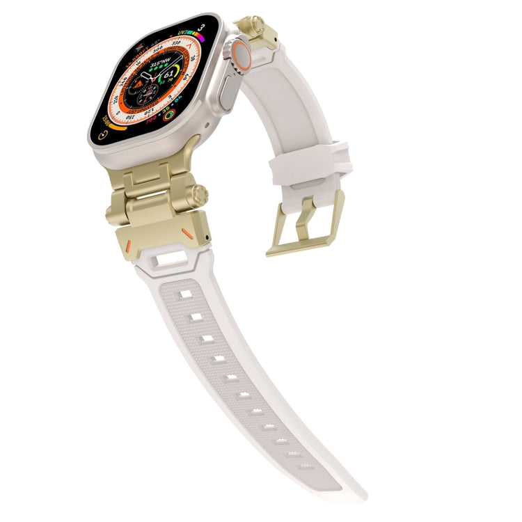 For Apple Watch Ultra 49mm Stainless Steel Connector TPU Watch Band(Gold Starlight) - free shipping - PMC TechLife - Order now!