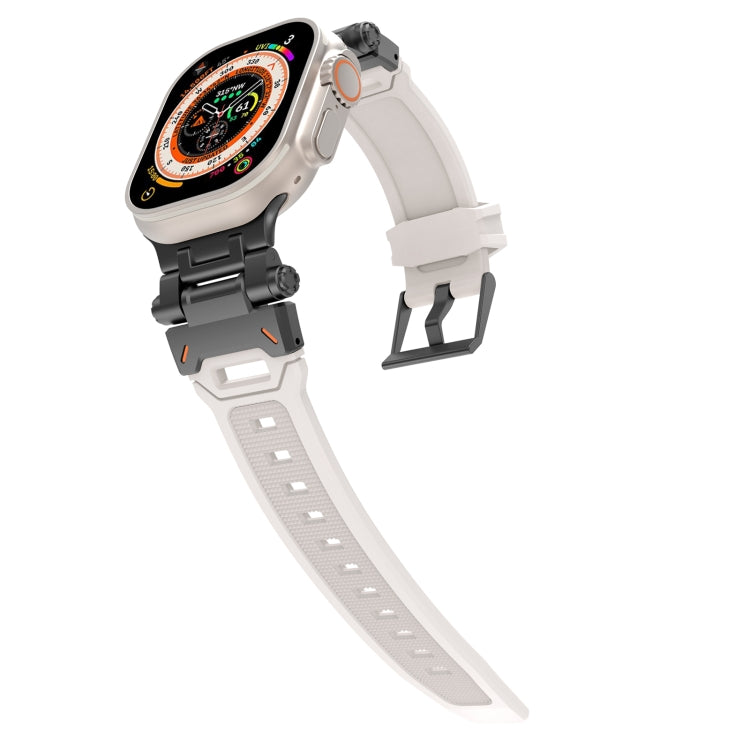 For Apple Watch 42mm Stainless Steel Connector TPU Watch Band(Black Starlight) - free shipping - PMC TechLife - Order now!