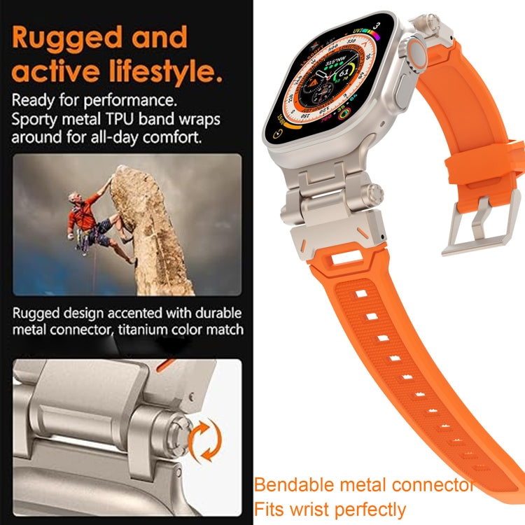 For Apple Watch 42mm Stainless Steel Connector TPU Watch Band(Black White) - free shipping - PMC TechLife - Order now!