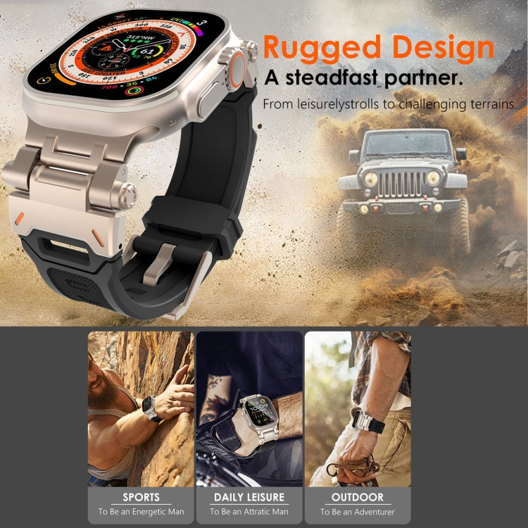 For Apple Watch Series 3 42mm Stainless Steel Connector TPU Watch Band(Gold Green) - free shipping - PMC TechLife - Order now!
