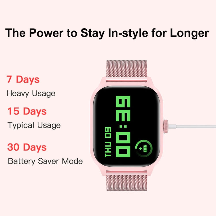 LEMFO LT10 2.01 inch TFT Screen Smart Watch Supports Bluetooth Call / Health Monitoring, Steel Strap(Black) - Smart Watches by LEMFO | Online Shopping South Africa | PMC TechLife | Buy Now Pay Later Mobicred