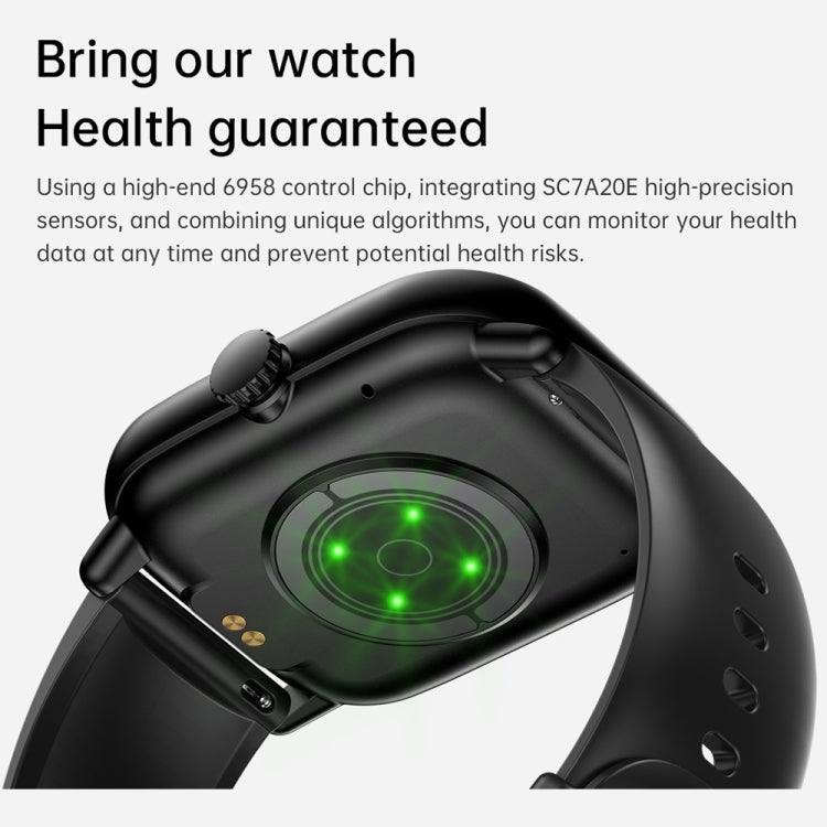 Y80 2.01 inch IPS HD Screen Smart Watch Supports Bluetooth Call / Wellness Tracking(Black) - Smart Watches by PMC TechLife | Online Shopping South Africa | PMC TechLife | Buy Now Pay Later Mobicred