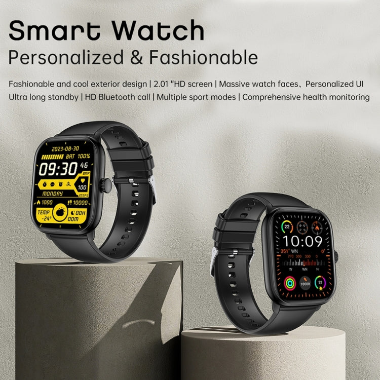 Y80 2.01 inch IPS HD Screen Smart Watch Supports Bluetooth Call / Wellness Tracking(Black) - Smart Watches by PMC TechLife | Online Shopping South Africa | PMC TechLife | Buy Now Pay Later Mobicred