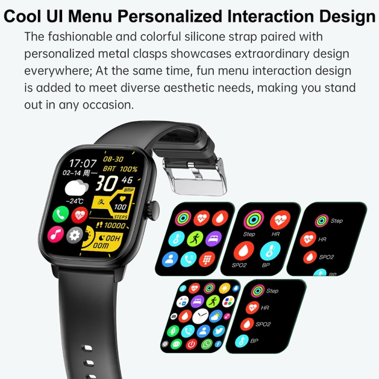 Y80 2.01 inch IPS HD Screen Smart Watch Supports Bluetooth Call / Wellness Tracking(Black) - Smart Watches by PMC TechLife | Online Shopping South Africa | PMC TechLife | Buy Now Pay Later Mobicred