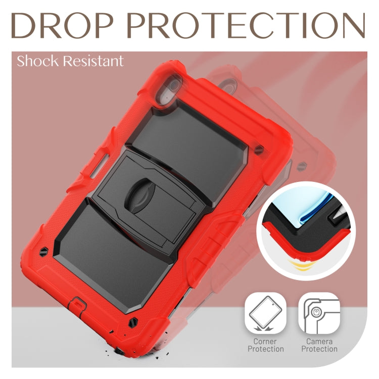 For iPad Air 11 2025 / 2024 Silicone Hydric PC Tablet Case with Shoulder Strap & Holder(Red) - iPad Air 11 2025 / 2024 Cases by PMC TechLife | Online Shopping South Africa | PMC TechLife | Buy Now Pay Later Mobicred