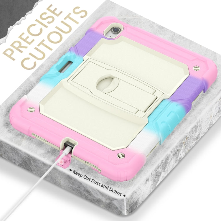 For iPad Air 11 2025 / 2024 Silicone Hydric PC Tablet Case with Shoulder Strap & Holder(Camouflage Pink) - free shipping - PMC TechLife - Order now!