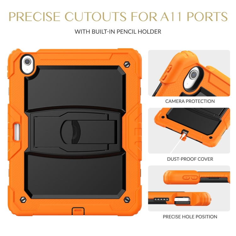 For iPad Air 13 2025 / 2024 Silicone Hydric PC Tablet Case with Shoulder Strap & Holder(Orange) - iPad Air 13 2025 / 2024 Cases by PMC TechLife | Online Shopping South Africa | PMC TechLife | Buy Now Pay Later Mobicred