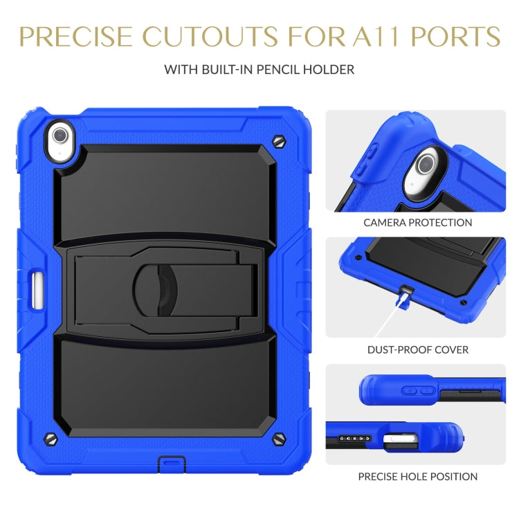 For iPad Air 13 2025 / 2024 Silicone Hydric PC Tablet Case with Shoulder Strap & Holder(Blue) - iPad Air 13 2025 / 2024 Cases by PMC TechLife | Online Shopping South Africa | PMC TechLife | Buy Now Pay Later Mobicred