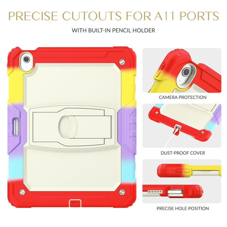 For iPad Air 13 2024 Silicone Hydric PC Tablet Case with Shoulder Strap & Holder(Camouflage Red) - iPad Air 13 2024 Cases by PMC TechLife | Online Shopping South Africa | PMC TechLife | Buy Now Pay Later Mobicred