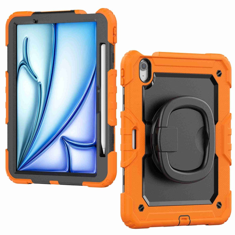 For iPad Air 11 2025 / 2024 Handle Silicone Hydric PC Tablet Case with Shoulder Strap(Orange) - iPad Air 11 2025 / 2024 Cases by PMC TechLife | Online Shopping South Africa | PMC TechLife | Buy Now Pay Later Mobicred