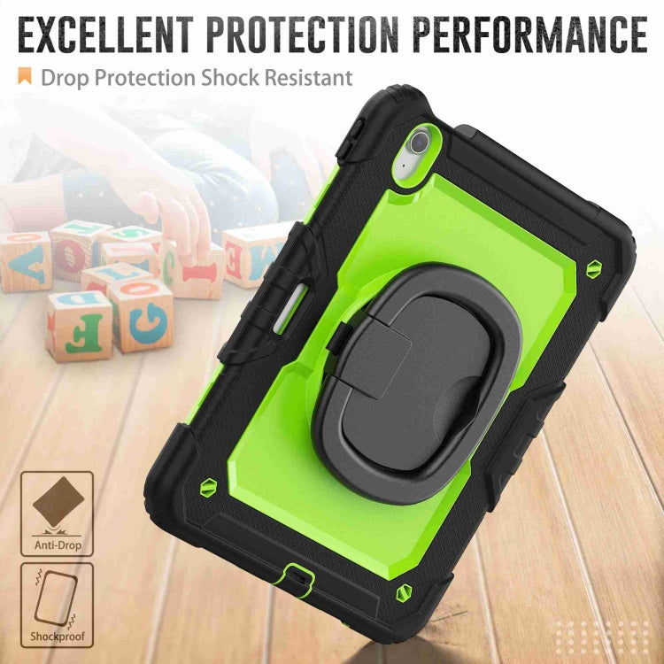 For iPad Air 11 2024 Handle Silicone Hydric PC Tablet Case with Shoulder Strap(Yellow Grenn PC) - iPad Air 11 2024 Cases by PMC TechLife | Online Shopping South Africa | PMC TechLife | Buy Now Pay Later Mobicred