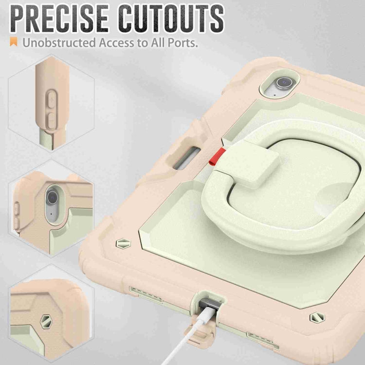 For iPad Air 11 2024 Handle Silicone Hydric PC Tablet Case with Shoulder Strap(Rose Gold) - iPad Air 11 2024 Cases by PMC TechLife | Online Shopping South Africa | PMC TechLife | Buy Now Pay Later Mobicred