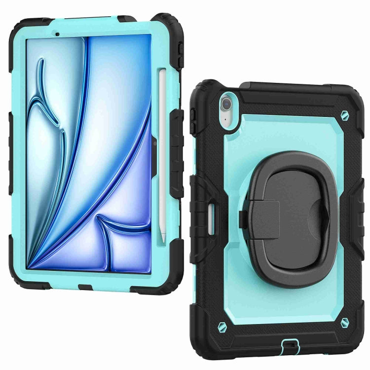 For iPad Air 11 2024 Handle Silicone Hydric PC Tablet Case with Shoulder Strap(Light Blue PC) - iPad Air 11 2024 Cases by PMC TechLife | Online Shopping South Africa | PMC TechLife | Buy Now Pay Later Mobicred