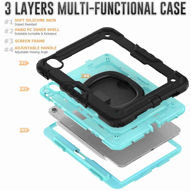 For iPad Air 11 2024 Handle Silicone Hydric PC Tablet Case with Shoulder Strap(Light Blue PC) - iPad Air 11 2024 Cases by PMC TechLife | Online Shopping South Africa | PMC TechLife | Buy Now Pay Later Mobicred