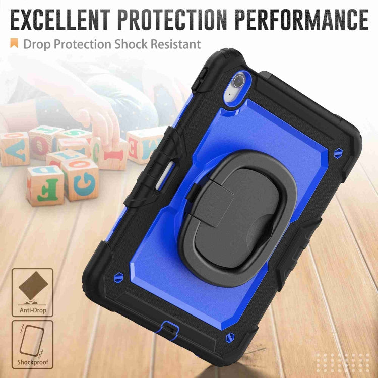 For iPad Air 11 2024 Handle Silicone Hydric PC Tablet Case with Shoulder Strap(Dark Blue PC) - iPad Air 11 2024 Cases by PMC TechLife | Online Shopping South Africa | PMC TechLife | Buy Now Pay Later Mobicred