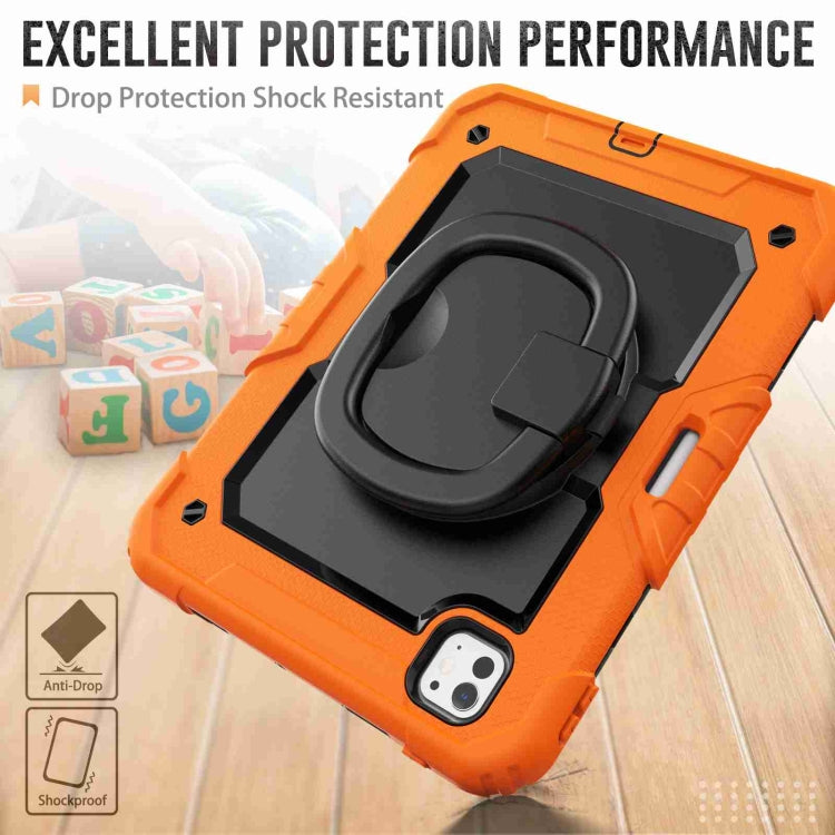 For iPad Pro 11 2024 Handle Silicone Hydric PC Tablet Case with Shoulder Strap(Orange) - iPad Pro 11 2024 Cases by PMC TechLife | Online Shopping South Africa | PMC TechLife | Buy Now Pay Later Mobicred