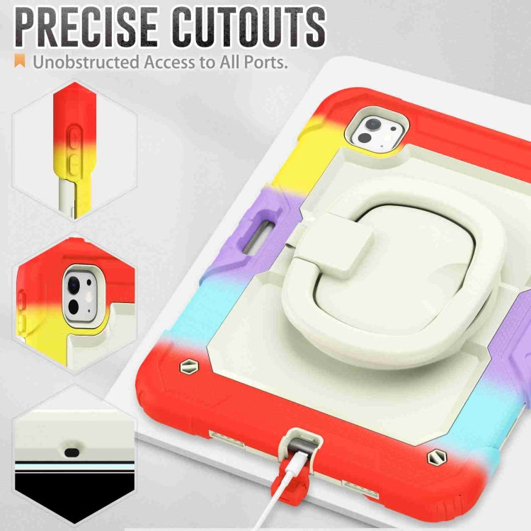 For iPad Pro 11 2024 Handle Silicone Hydric PC Tablet Case with Shoulder Strap(Camouflage Red) - iPad Pro 11 2024 Cases by PMC TechLife | Online Shopping South Africa | PMC TechLife | Buy Now Pay Later Mobicred