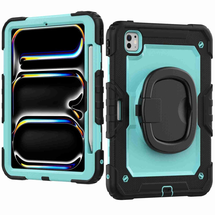 For iPad Pro 11 2024 Handle Silicone Hydric PC Tablet Case with Shoulder Strap(Light Blue PC) - iPad Pro 11 2024 Cases by PMC TechLife | Online Shopping South Africa | PMC TechLife | Buy Now Pay Later Mobicred