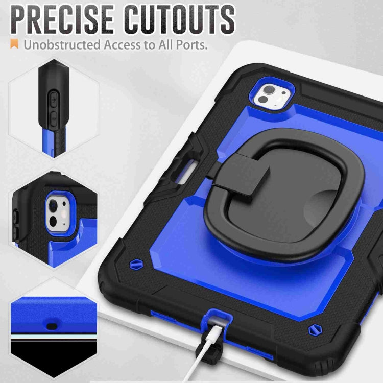 For iPad Pro 11 2024 Handle Silicone Hydric PC Tablet Case with Shoulder Strap(Dark Blue PC) - iPad Pro 11 2024 Cases by PMC TechLife | Online Shopping South Africa | PMC TechLife | Buy Now Pay Later Mobicred