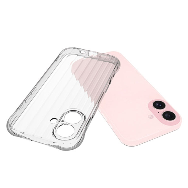For iPhone 16 Plus Water Ripple Fine Hole TPU Phone Case(Transparent) - iPhone 16 Plus Cases by PMC TechLife | Online Shopping South Africa | PMC TechLife | Buy Now Pay Later Mobicred