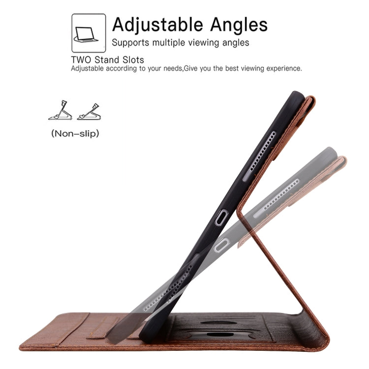 For iPad Air 11 2025 / 2024 / Air 5 / Air 4 Cat Buckle Leather Smart Tablet Case(Brown) - iPad Air 11 2025 / 2024 Cases by PMC TechLife | Online Shopping South Africa | PMC TechLife | Buy Now Pay Later Mobicred