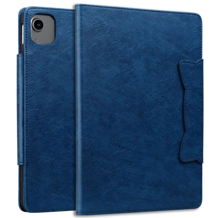 For iPad Air 11 2025 / 2024 / Air 5 / Air 4 Cat Buckle Leather Smart Tablet Case(Royal Blue) - iPad Air 11 2025 / 2024 Cases by PMC TechLife | Online Shopping South Africa | PMC TechLife | Buy Now Pay Later Mobicred