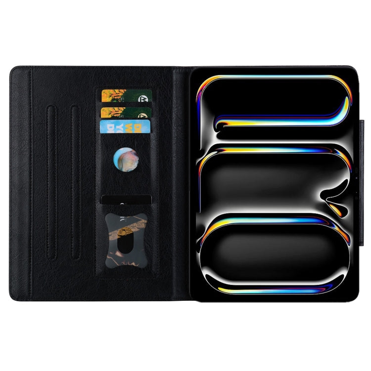 For iPad Pro 11 2024 Cat Buckle Leather Smart Tablet Case(Black) - iPad Pro 11 2024 Cases by PMC TechLife | Online Shopping South Africa | PMC TechLife | Buy Now Pay Later Mobicred