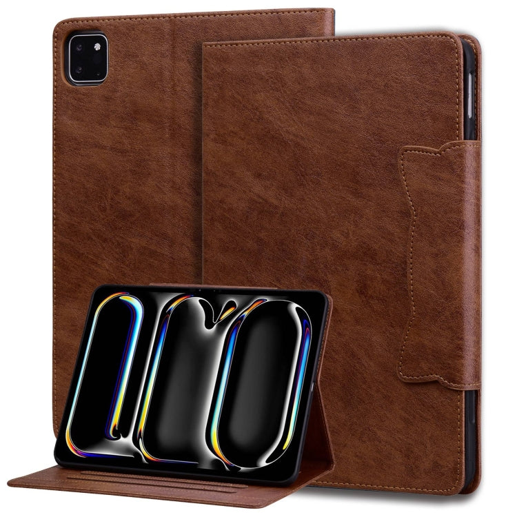 For iPad Pro 11 2024 Cat Buckle Leather Smart Tablet Case(Brown) - free shipping - PMC TechLife - Order now!