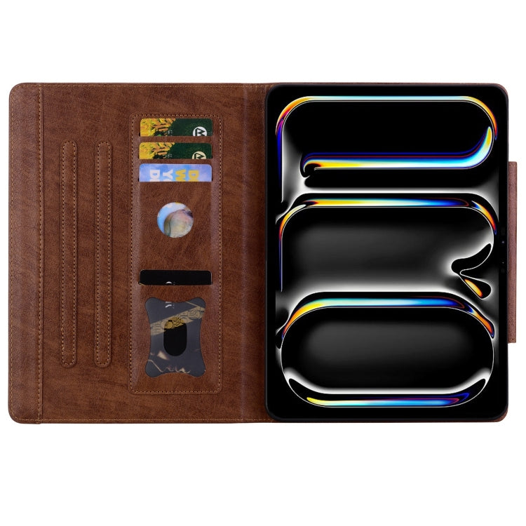 For iPad Pro 11 2024 Cat Buckle Leather Smart Tablet Case(Brown) - free shipping - PMC TechLife - Order now!